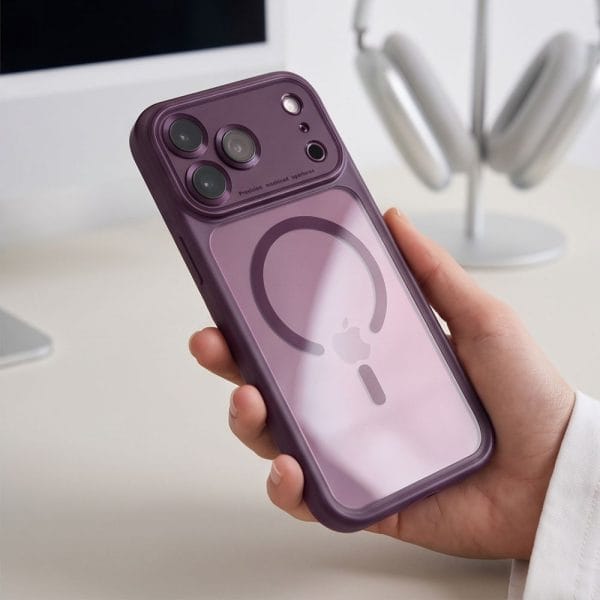 Θήκη iPhone 17 Pro Max / 18 Pro Max Tech-Protect MagPeak MagSafe CC Dark Cherry/Clear - Image 6