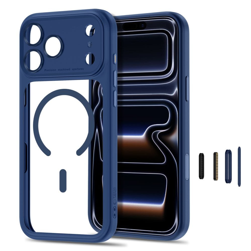 Θήκη iPhone 17 Pro Max / 18 Pro Max Tech-Protect MagPeak MagSafe CC Deep Blue/Clear - Image 2