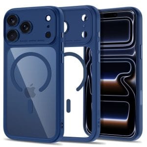 Θήκη iPhone 17 Pro Max / 18 Pro Max Tech-Protect MagPeak MagSafe CC Deep Blue/Clear