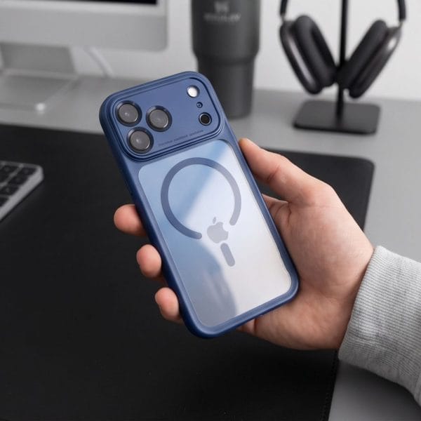 Θήκη iPhone 17 Pro Max / 18 Pro Max Tech-Protect MagPeak MagSafe CC Deep Blue/Clear - Image 6