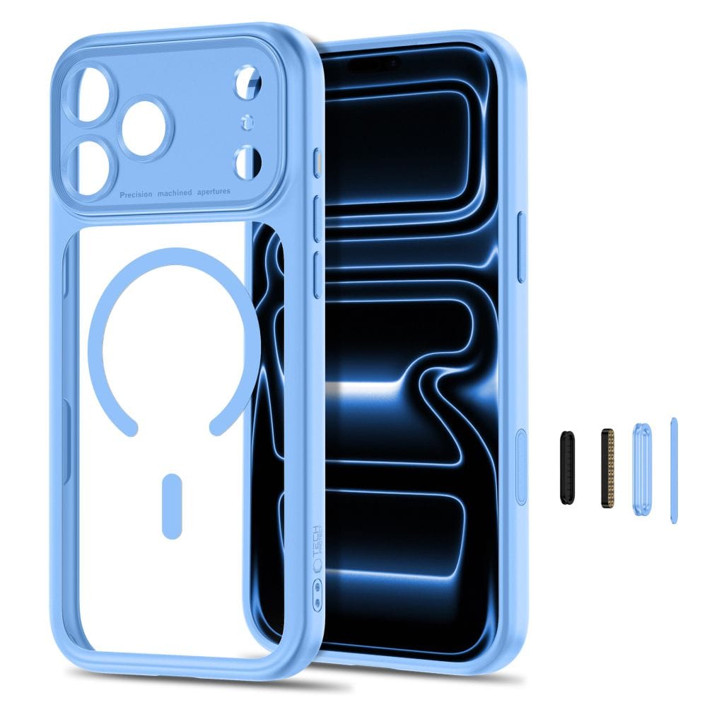 Θήκη iPhone 17 Pro Max / 18 Pro Max Tech-Protect MagPeak MagSafe CC Light Blue/Clear - Image 2