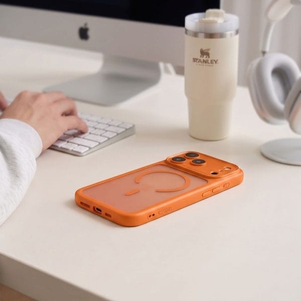 Θήκη iPhone 17 Pro Max / 18 Pro Max Tech-Protect MagPeak MagSafe CC Matte Cosmic Orange - Image 6