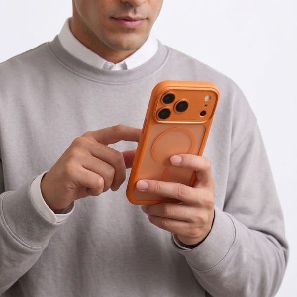 Θήκη iPhone 17 Pro Max / 18 Pro Max Tech-Protect MagPeak MagSafe CC Matte Cosmic Orange - Image 7