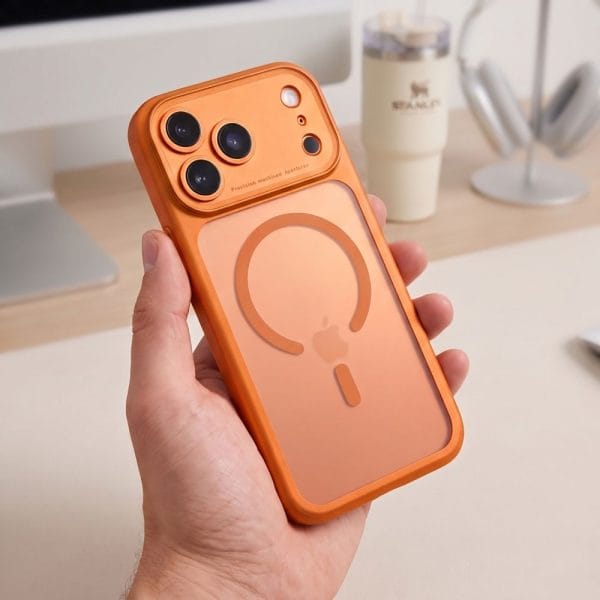 Θήκη iPhone 17 Pro Max / 18 Pro Max Tech-Protect MagPeak MagSafe CC Matte Cosmic Orange - Image 9