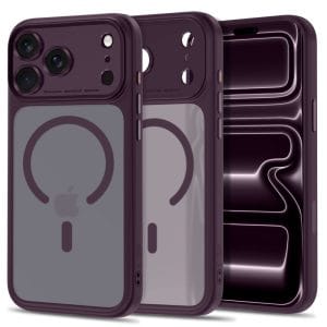 Θήκη iPhone 17 Pro Max / 18 Pro Max Tech-Protect MagPeak MagSafe CC Matte Dark Cherry