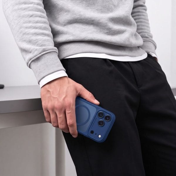 Θήκη iPhone 17 Pro Max / 18 Pro Max Tech-Protect MagPeak MagSafe CC Matte Deep Blue - Image 5