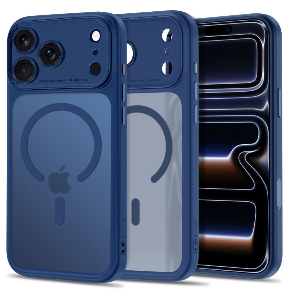 Θήκη iPhone 17 Pro Max / 18 Pro Max Tech-Protect MagPeak MagSafe CC Matte Deep Blue