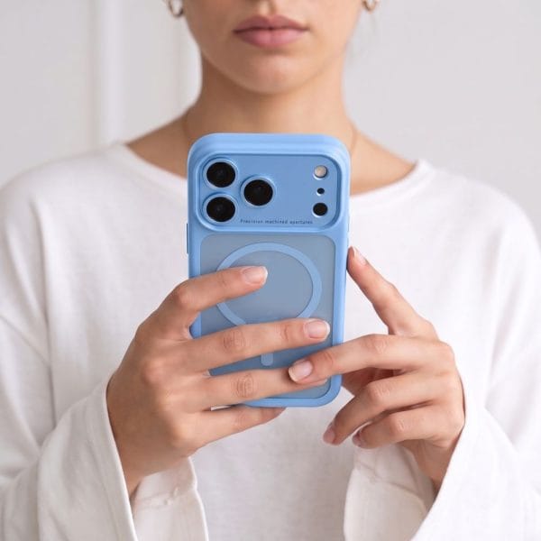 Θήκη iPhone 17 Pro Max / 18 Pro Max Tech-Protect MagPeak MagSafe CC Matte Light Blue - Image 7