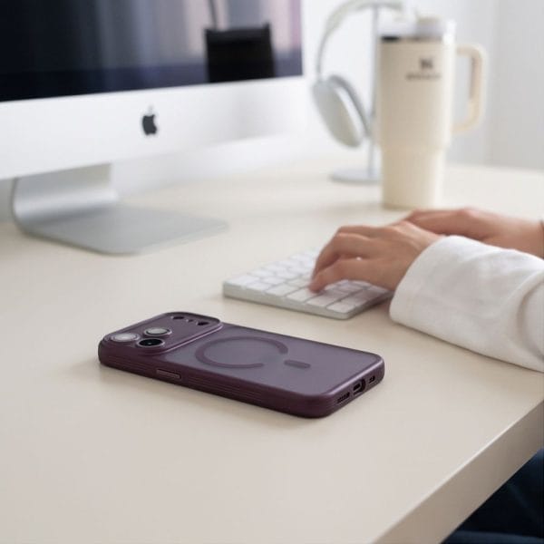 Θήκη iPhone 17 Pro / 18 Pro Tech-Protect MagPrime MagSafe CC Matte Dark Cherry - Image 7