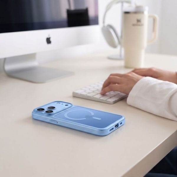 Θήκη iPhone 17 Pro Max / 18 Pro Max Tech-Protect MagPrime MagSafe CC Matte Light Blue - Image 8