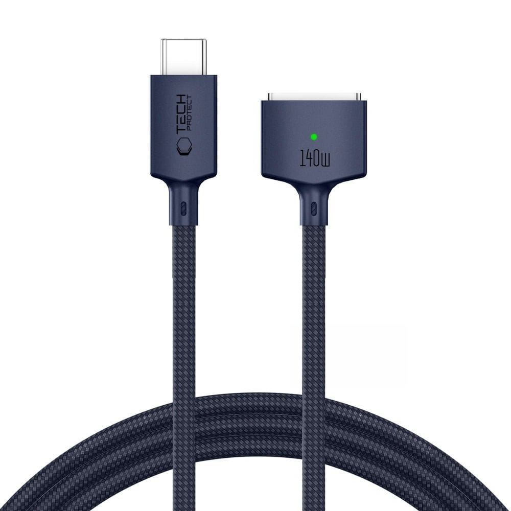 Καλώδιο Φόρτισης MacBook USB-C σε MagSafe 3 140W 3m Tech-Protect MMC01 UltraBoost Midnight Blue - Image 2