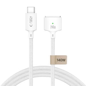 Καλώδιο Φόρτισης MacBook USB-C σε MagSafe 3 140W 3m Tech-Protect MMC01 UltraBoost White