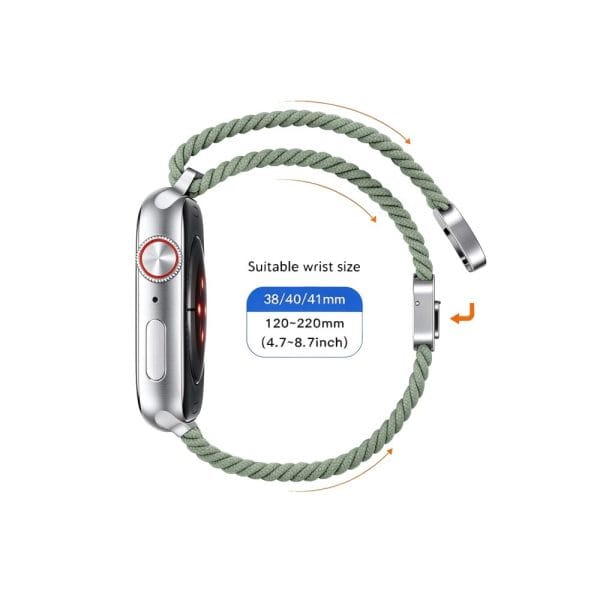 Λουράκι Apple Watch 40/41/42mm Tech-Protect NylonMag Pistachio - Image 4