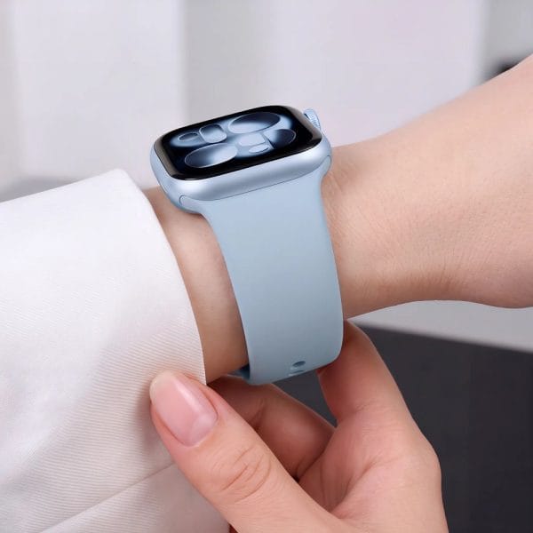 Λουράκι Apple Watch 44/45/46/49mm Tech-Protect Silicone Blue Jeans - Image 8