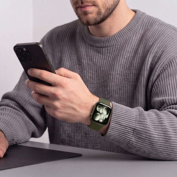 Λουράκι Apple Watch 44/45/46/49mm Tech-Protect Silicone Olive Green - Image 4