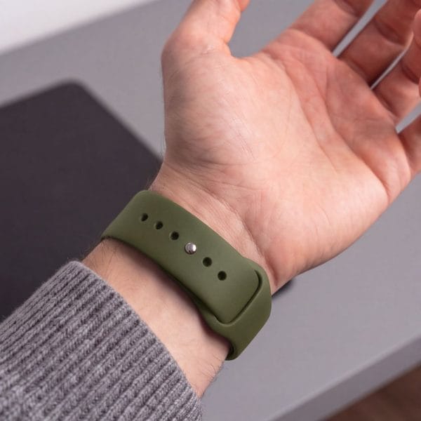 Λουράκι Apple Watch 44/45/46/49mm Tech-Protect Silicone Olive Green - Image 5
