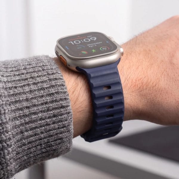 Λουράκι Apple Watch 44/45/46/49mm Tech-Protect Silicone Line Atlantic Blue - Image 7