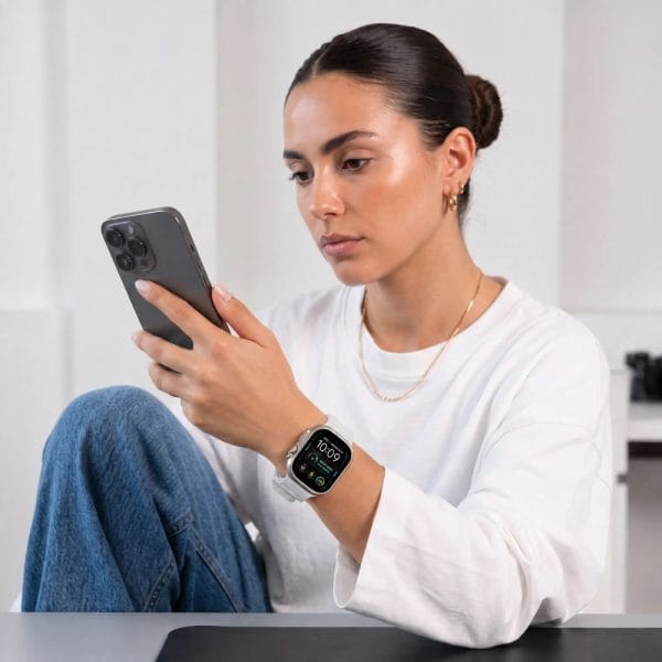 Λουράκι Apple Watch 44/45/46/49mm Tech-Protect Silicone Line Lunar Grey - Image 4