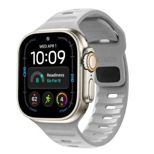 Λουράκι Apple Watch 44/45/46/49mm Tech-Protect Silicone Line Lunar Grey