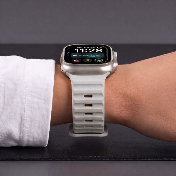 Λουράκι Apple Watch 44/45/46/49mm Tech-Protect Silicone Line Lunar Grey - Image 7