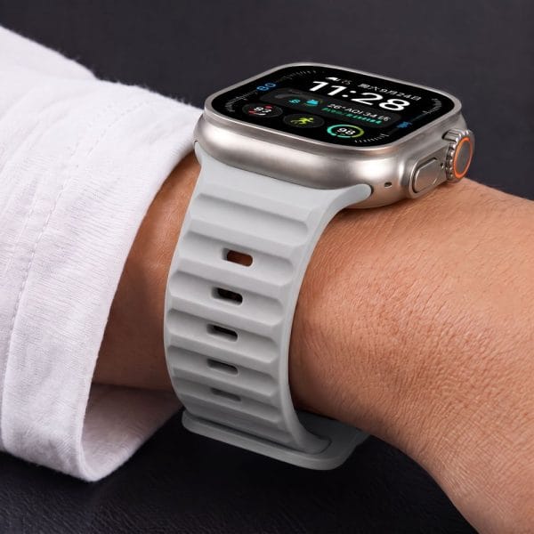 Λουράκι Apple Watch 44/45/46/49mm Tech-Protect Silicone Line Lunar Grey - Image 8