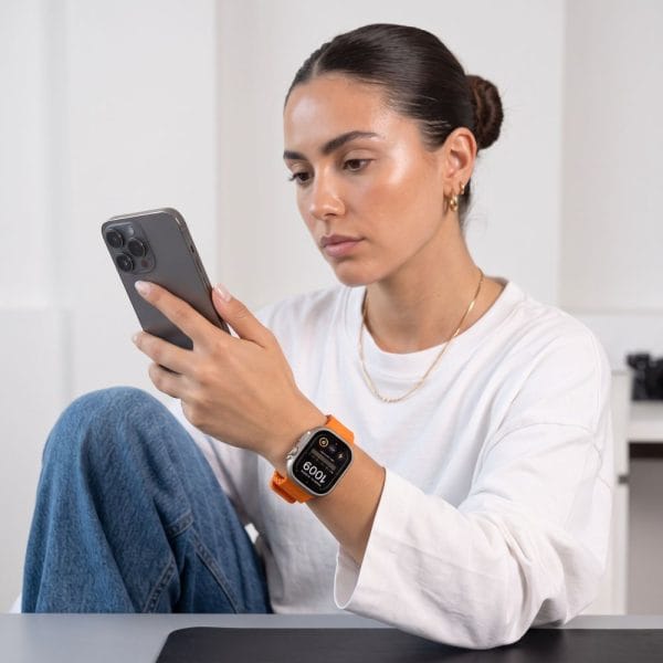 Λουράκι Apple Watch 44/45/46/49mm Tech-Protect Silicone Line Orange - Image 4