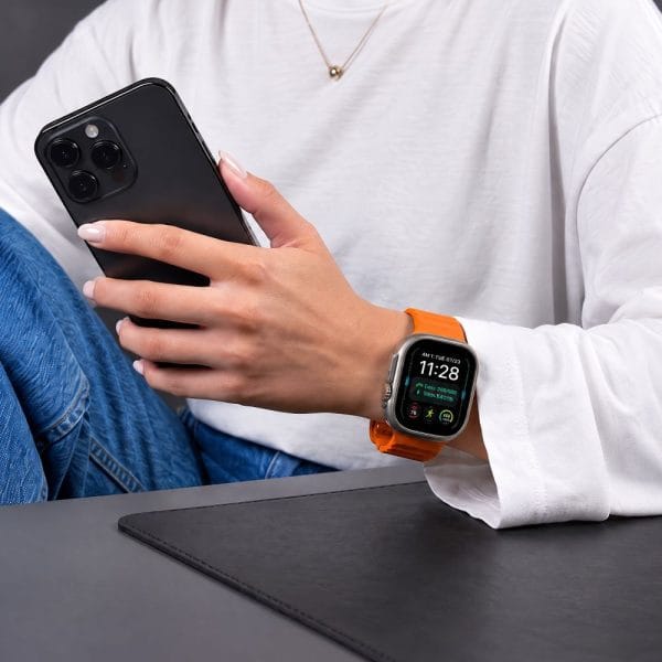 Λουράκι Apple Watch 44/45/46/49mm Tech-Protect Silicone Line Orange - Image 5