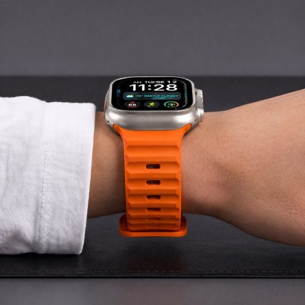 Λουράκι Apple Watch 44/45/46/49mm Tech-Protect Silicone Line Orange - Image 6