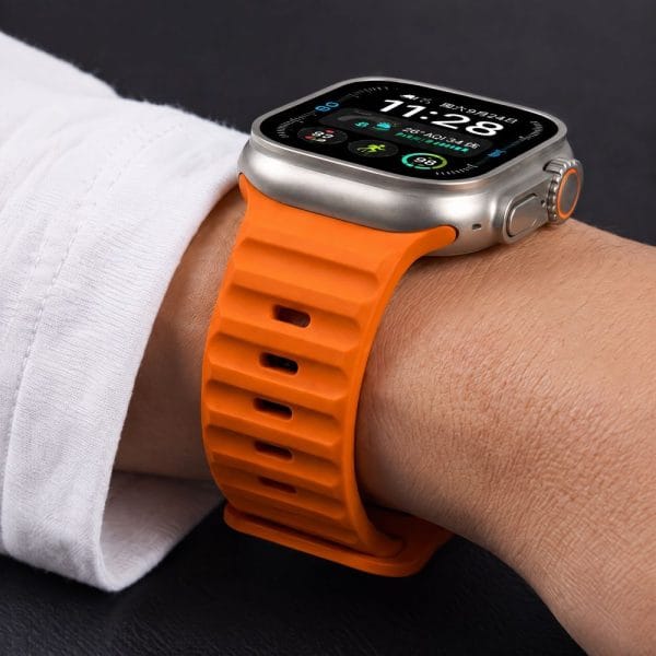 Λουράκι Apple Watch 44/45/46/49mm Tech-Protect Silicone Line Orange - Image 8