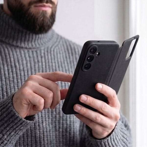 Θήκη Samsung Galaxy S26 FE Tech-Protect Smart Wallet Smart Window Matte Black - Image 6