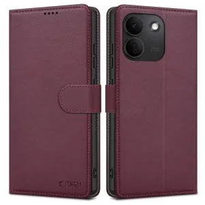 Θήκη Xiaomi Redmi Note 17 Pro Max 5G Tech-Protect Wallet Mulberry μπορντό
