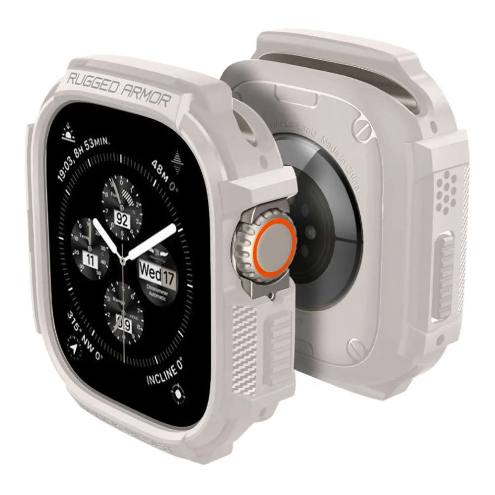 Θήκη Apple Watch Ultra 4 / 3 / 2 / 1 (49mm) Spigen Rugged Armor Dune Beige (ACS07381)