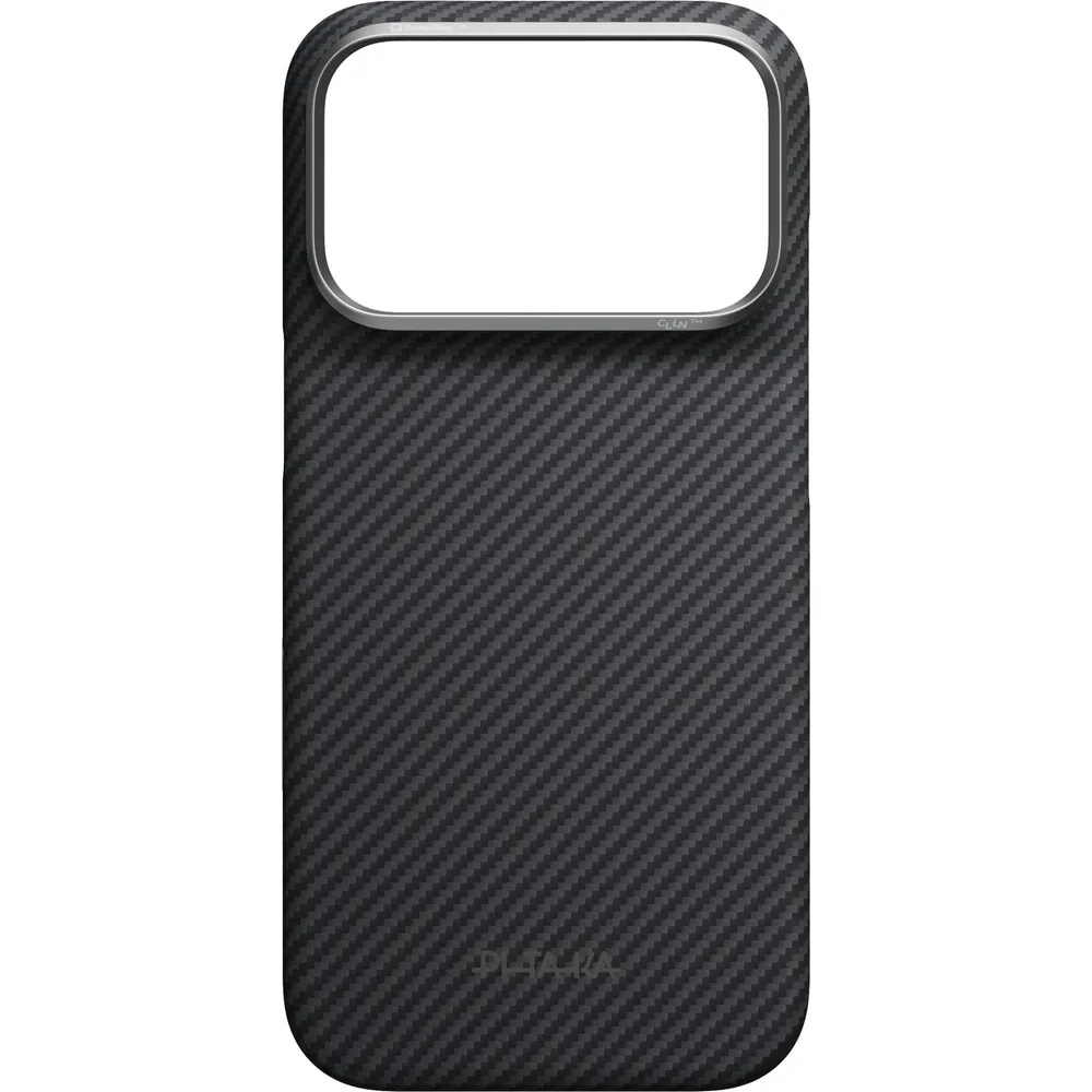 Θήκη iPhone 18 Pro PITAKA Edge MagSafe Black/Grey Twill με PitaTap - Image 2