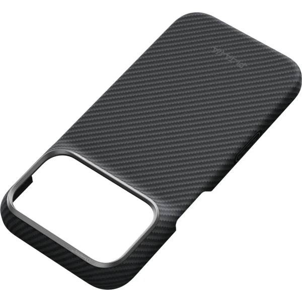 Θήκη iPhone 18 Pro PITAKA Edge MagSafe Black/Grey Twill με PitaTap - Image 4