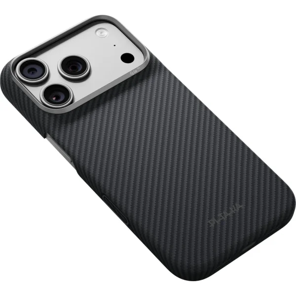 Θήκη iPhone 18 Pro PITAKA Edge MagSafe Black/Grey Twill με PitaTap - Image 7