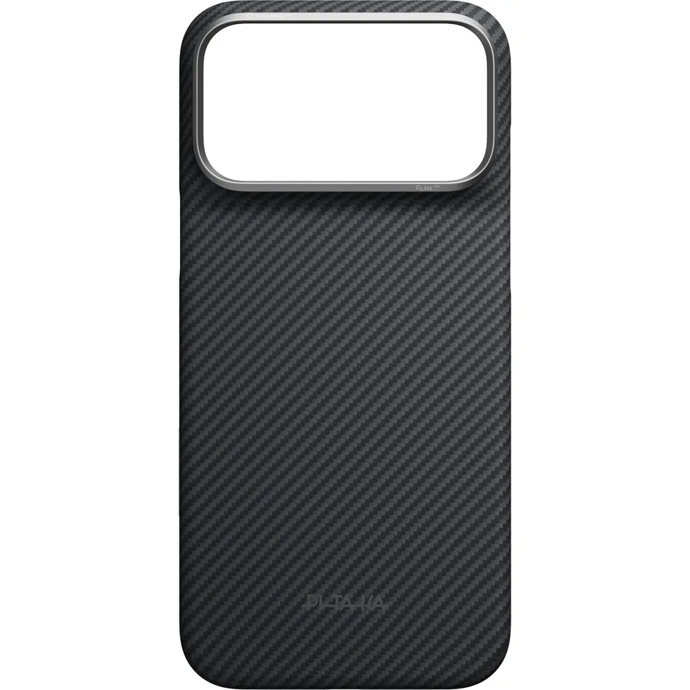 Θήκη iPhone 18 Pro Max PITAKA Edge MagSafe Black/Grey Twill με PitaTap - Image 2