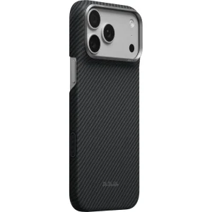 Θήκη iPhone 18 Pro Max PITAKA Edge MagSafe Black Grey Twill KI1801PM με PitaTap