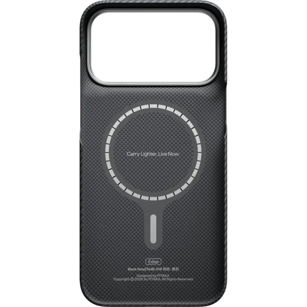 Θήκη iPhone 18 Pro Max PITAKA Edge MagSafe Black/Grey Twill με PitaTap - Image 6