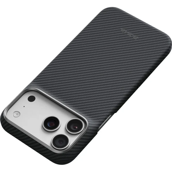 Θήκη iPhone 18 Pro Max PITAKA Edge MagSafe Black/Grey Twill με PitaTap - Image 8