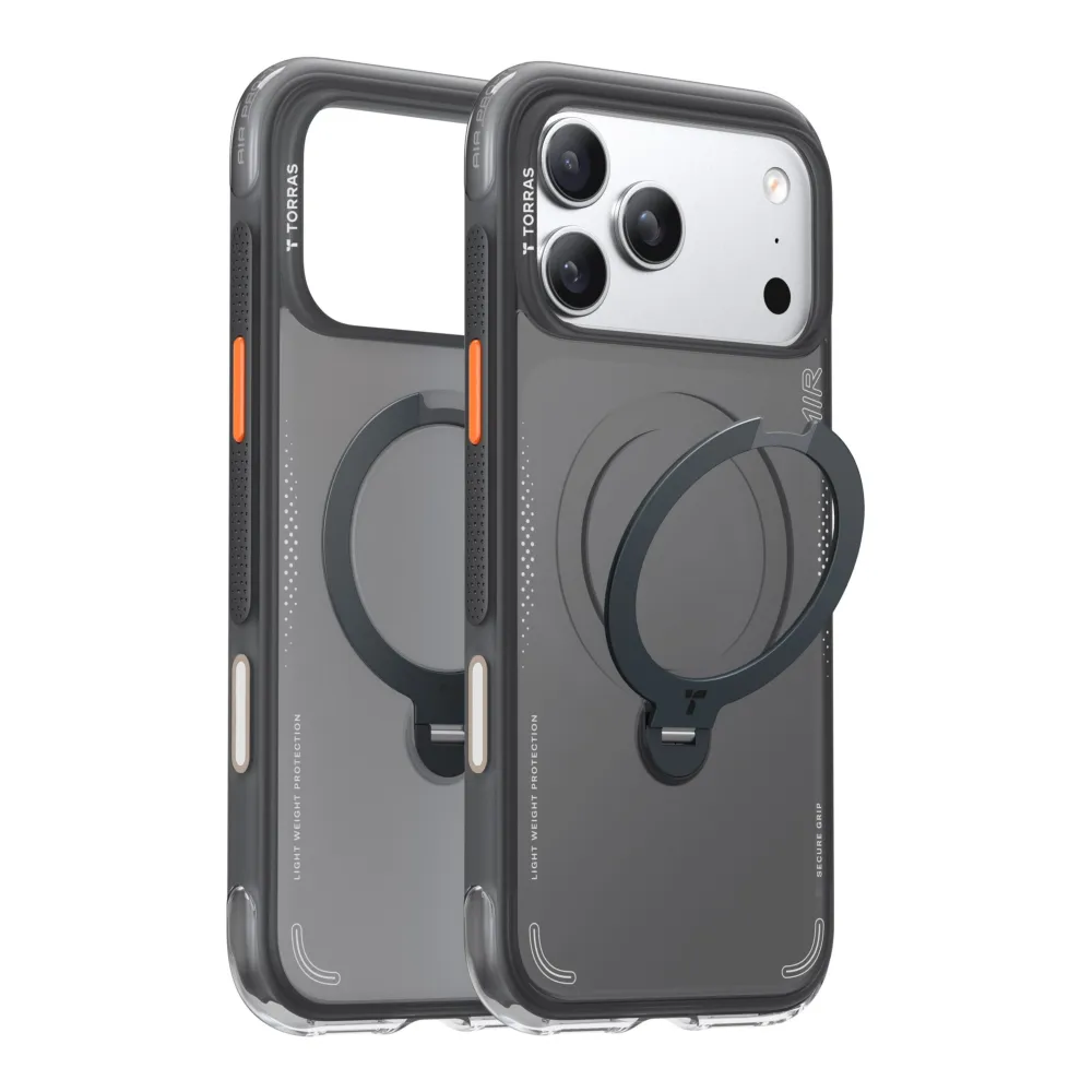 Θήκη iPhone 18 Pro Max TORRAS Ostand Q3 Air MagSafe Shadow Black με Stand 360°