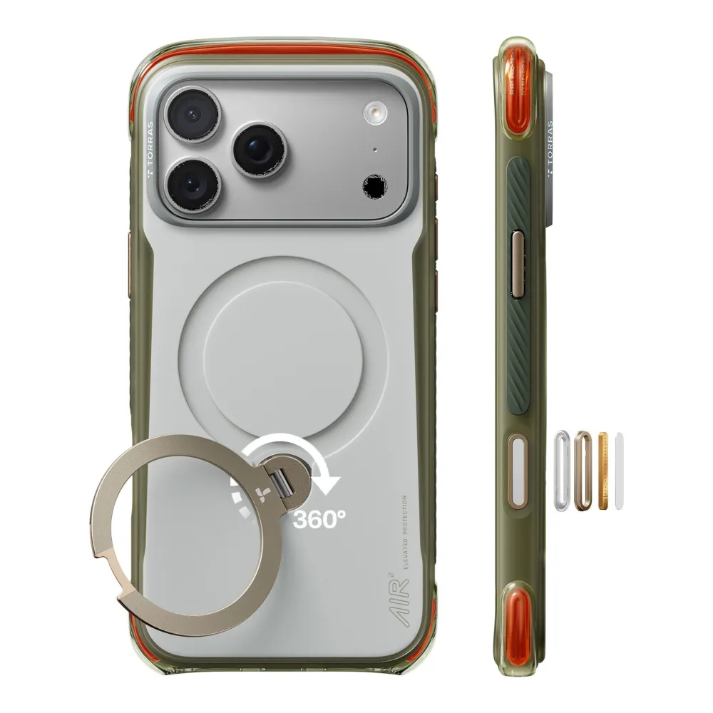 Θήκη iPhone 18 Pro Max TORRAS Ostand Q3 Air Pro MagSafe Alpine Marble με Stand 360°