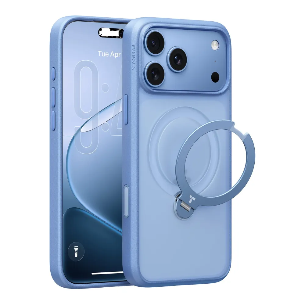 Θήκη iPhone 18 Pro Max TORRAS Ostand Q3 Spin MagSafe Horizon Blue με Stand 360°