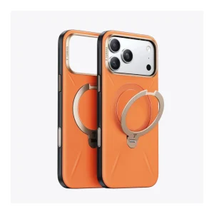 Θήκη iPhone 18 Pro Max TORRAS Ostand Q3 VegSkin MagSafe Orange με stand 360°