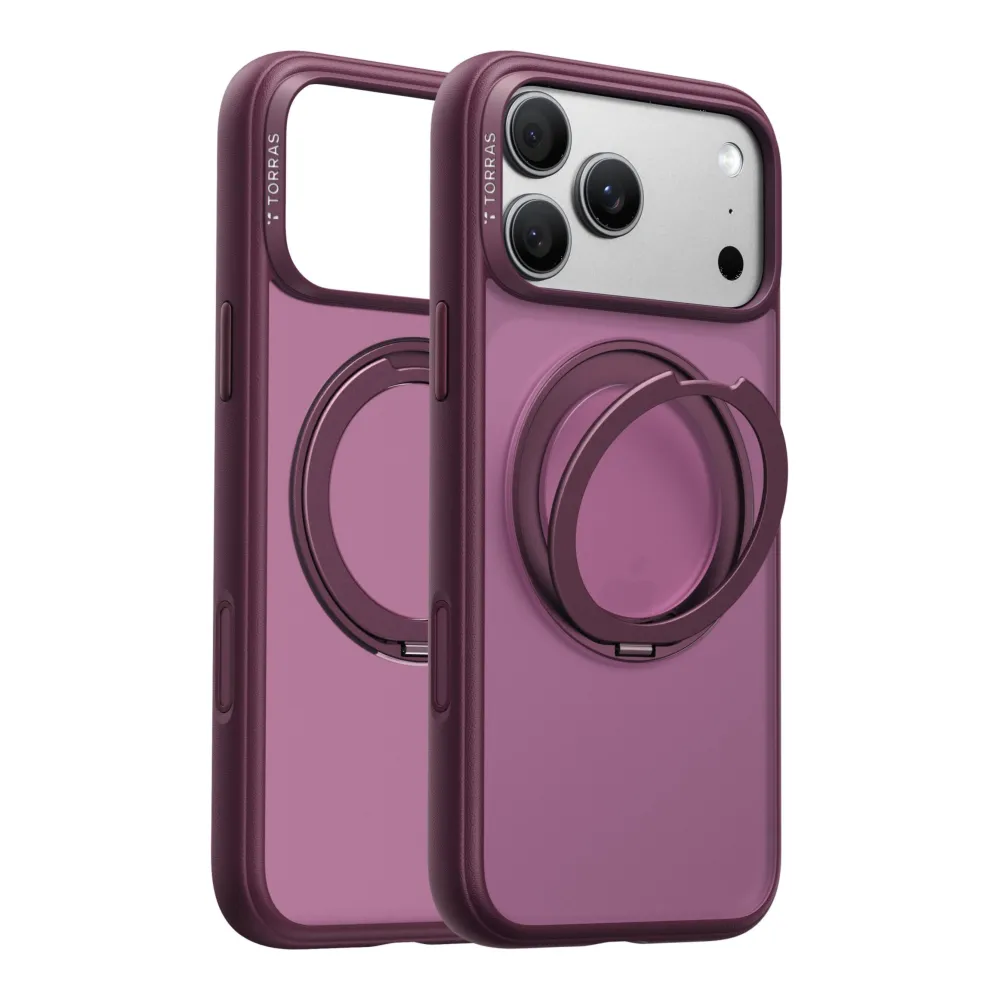 Θήκη iPhone 18 Pro TORRAS Ostand O1 Guardian MagSafe Purple με Stand 360°