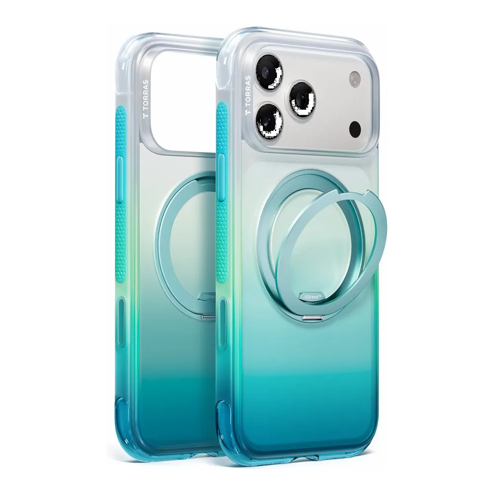 Θήκη iPhone 18 Pro TORRAS Ostand O3 Air Gradient MagSafe Blue/Green με Stand
