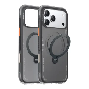 Θήκη iPhone 18 Pro TORRAS Ostand Q3 Air MagSafe Shadow Black με 360° Stand X00RP102R18031