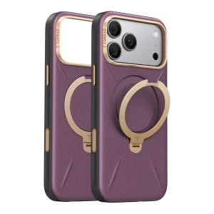 Θήκη iPhone 18 Pro TORRAS Ostand Q3 VegSkin MagSafe Cloud Plum με stand 360° X00RP147M18025