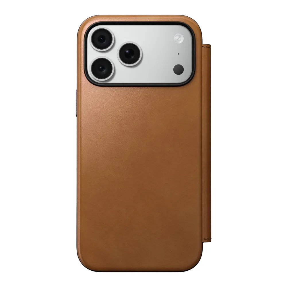 Θήκη Πορτοφόλι iPhone 18 Pro Max / 17 Pro Max Nomad Modern Leather Folio English Tan