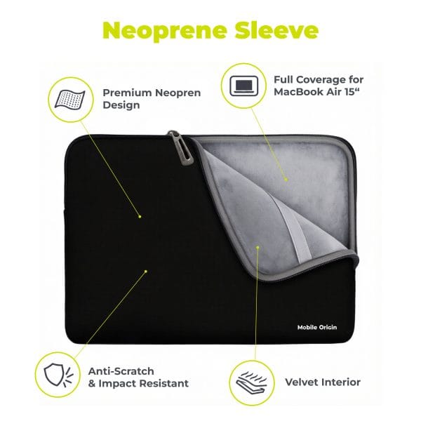 Mobile Origin Neopren Sleeve MacBook Air 15" Black