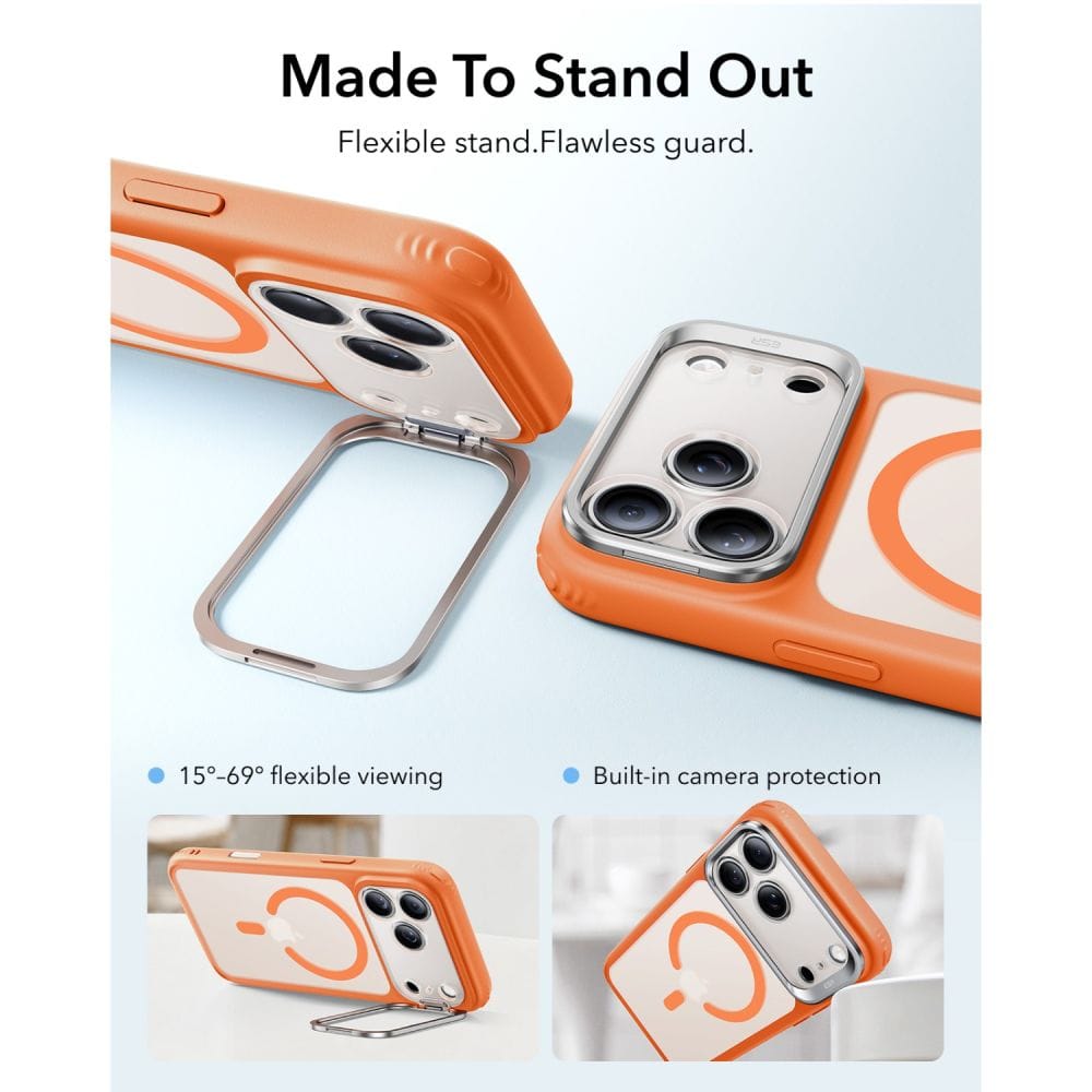 Θήκη iPhone 18 Pro Max / 17 Pro Max ESR Classic Hybrid Kickstand MagSafe Frosted Orange - Image 3